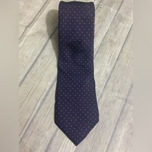 Oxford Clothes Tie Mens 61” Long 3 1/2” Wide Navy Blue Wool Silk Repp Necktie